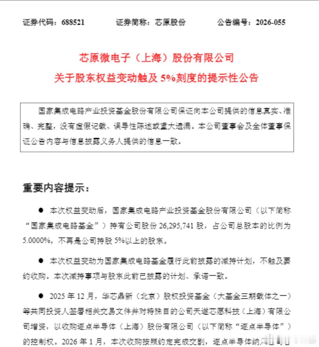 呐，芯片减持来了！

你还在往里冲吗？

....... ​