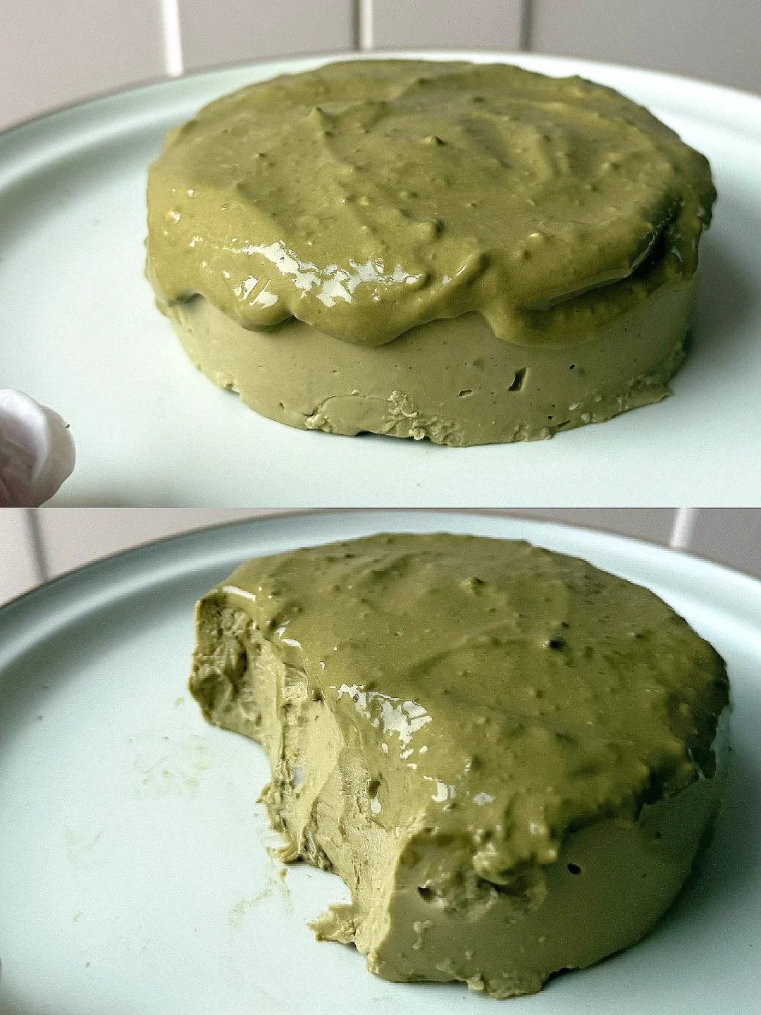 低卡、浓厚抹茶奶糕，一口下去治愈抹茶脑袋