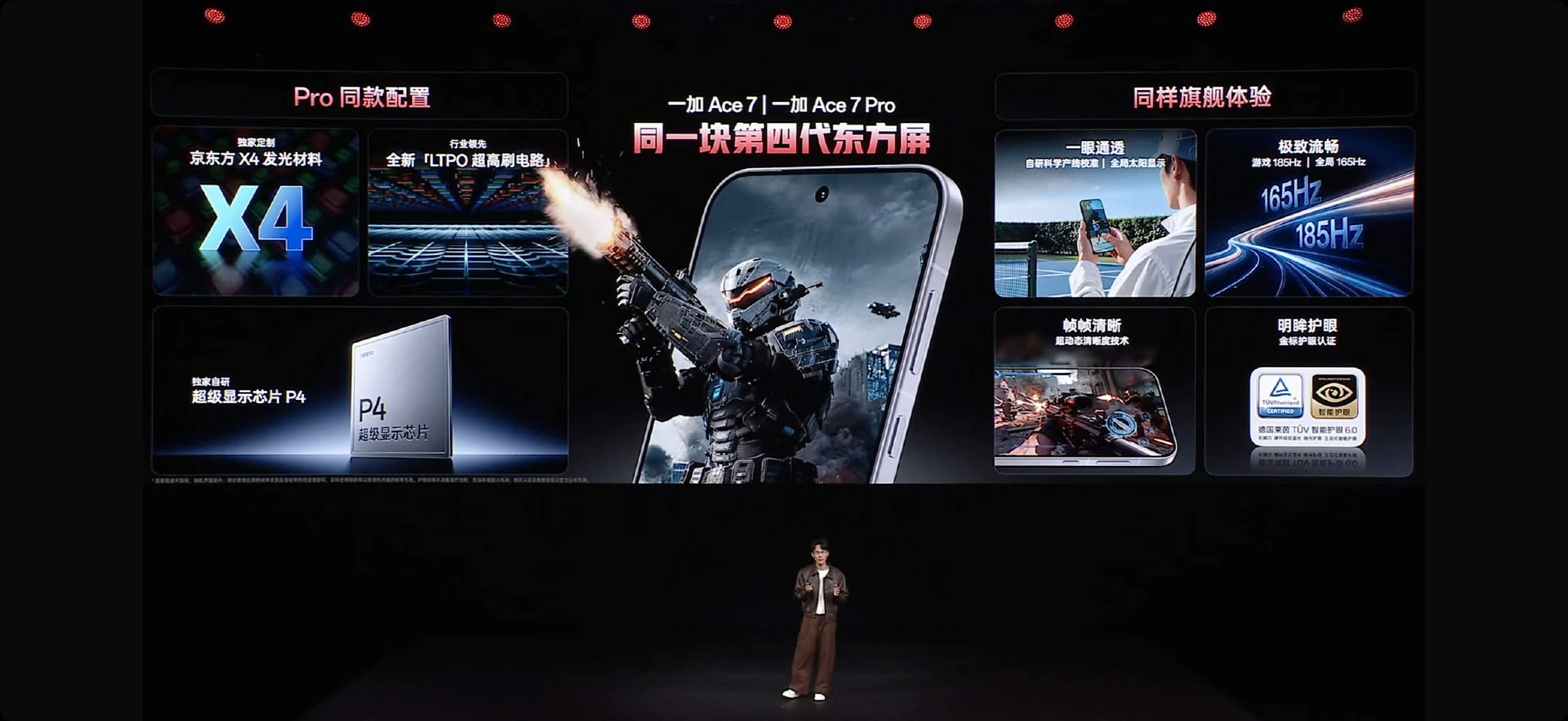 一加Ace7 搭载第五代骁龙8至尊版V，一加16同款第四代东方屏，2亿主摄，9000毫安时大电池+100瓦有线闪充，同样搭载双路风冷。 ​