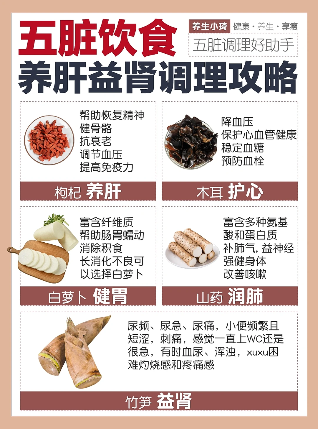 五脏饮食攻略｜养肝益肾 护阴润肺 健康养生