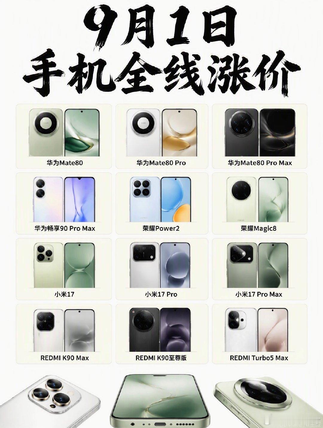存储涨价手机涨价是必然的，HBM全球短缺，手机涨价都算少的了
除了涨价，影像赛道也在进化！高端旗舰的手机影像正在从静态影像转为视频影像，现在视频内容是第一生产力，荣耀RobotPhone开辟了先河，期待一波这个月的手机狂欢吧[点赞]
#王自如谈9月旗舰机将继续涨价# ​