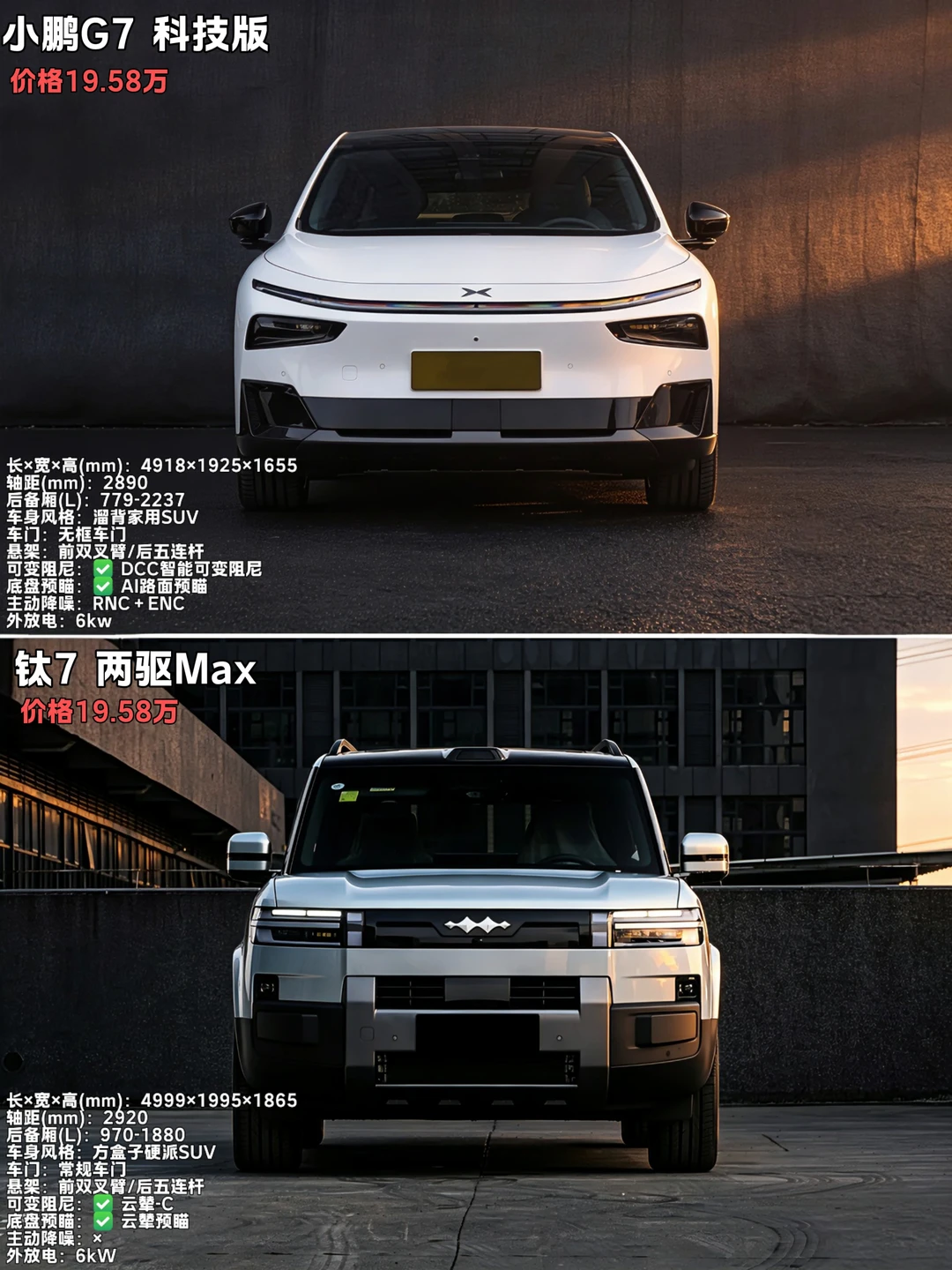 20万预算，小鹏G7与钛7谁更值得入手？