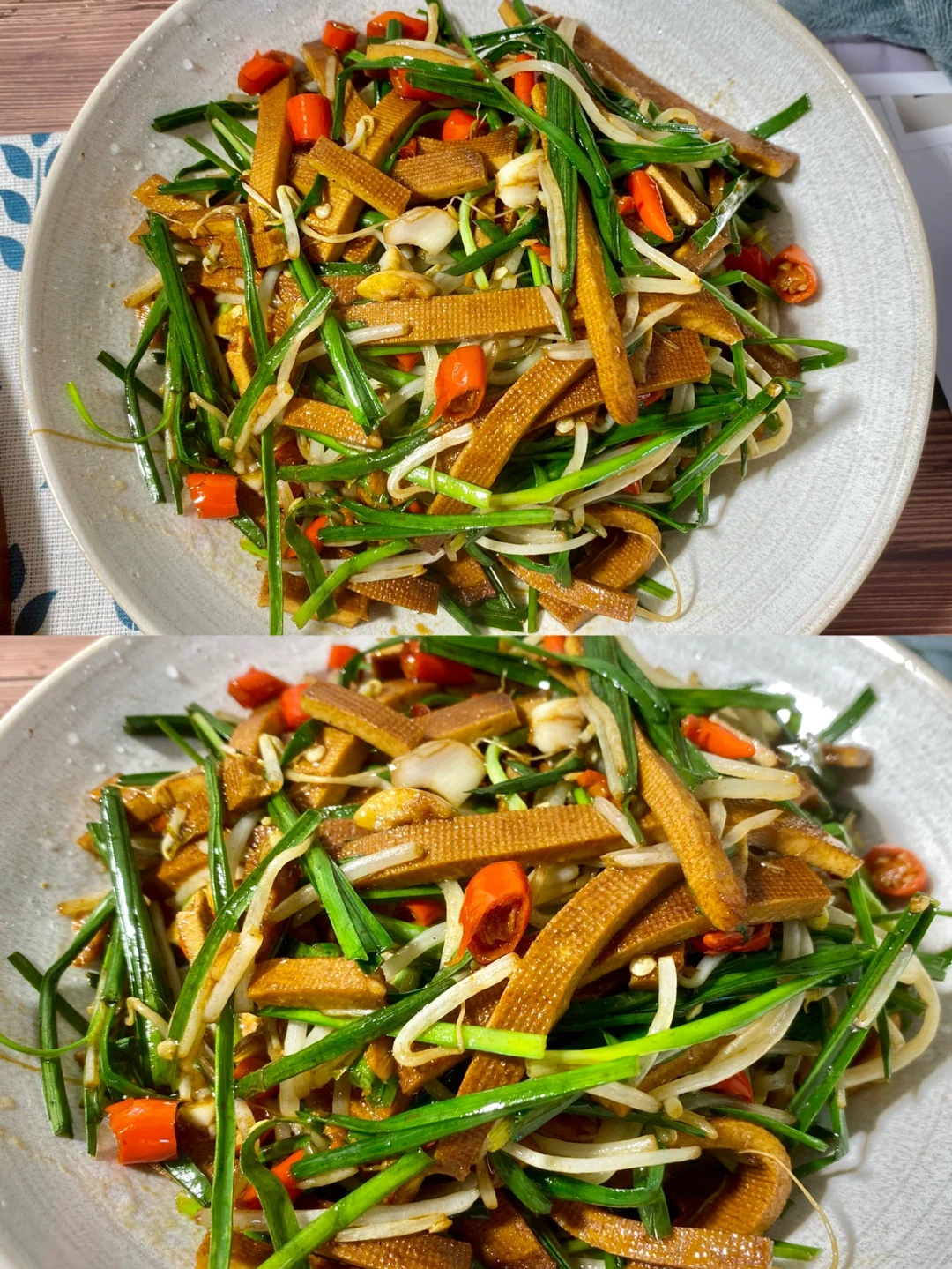 比肉还好吃的下饭菜 香干豆芽炒韭菜