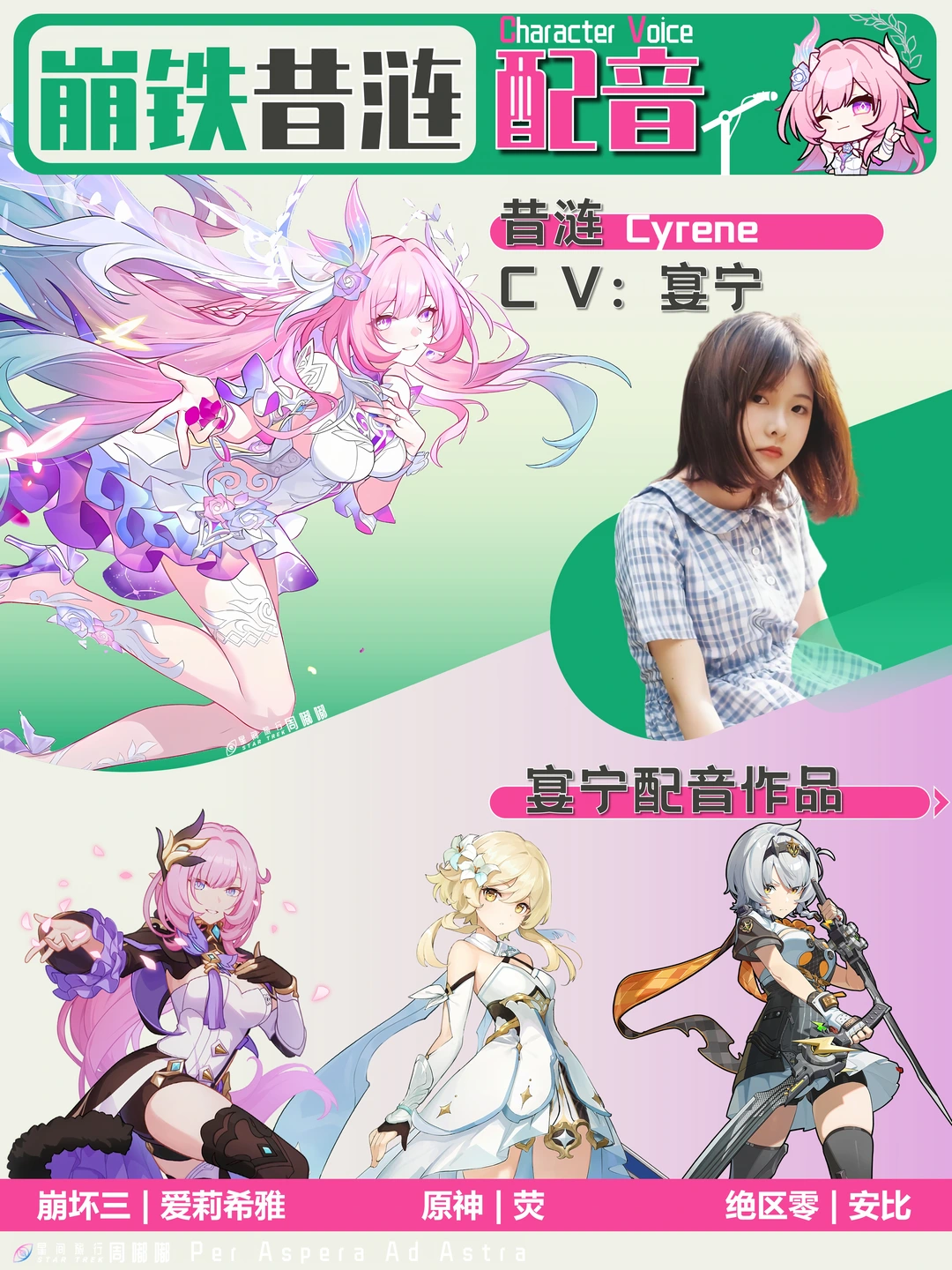 【崩铁】昔涟配音 | 宴宁老师（劳模级别）