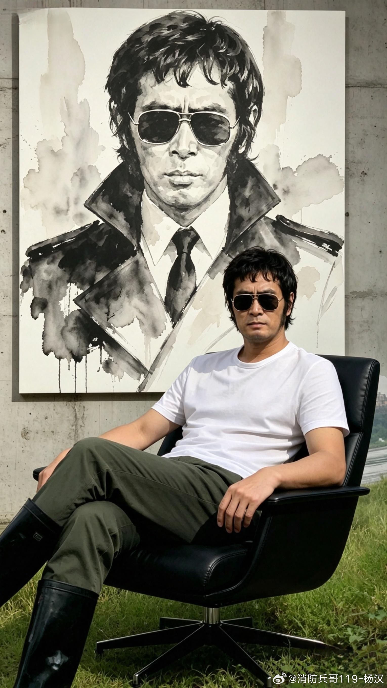穿长筒胶靴的石村警长（仿《追捕》主演）[超话][超话][超话][超话]​​​