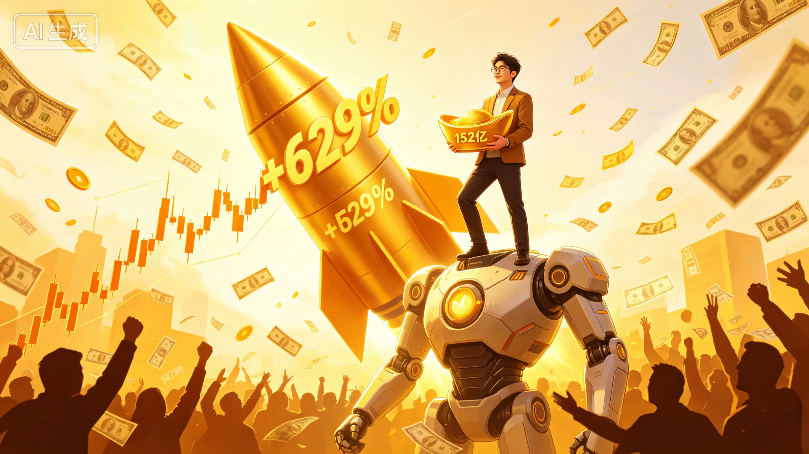 中一签赚47万！雷军躺赚152亿！90后小伙一夜身家1300亿——今天A股只讲了一个故事：造富。

8月19日，“人形机器人第一股”宇树科技正式登陆科创板。发行价150.80元/股，开盘直接飙到1100元，暴涨629.44% ！总市值一度冲破4449亿元。截至午间收盘，股价报883.87元，市值仍高