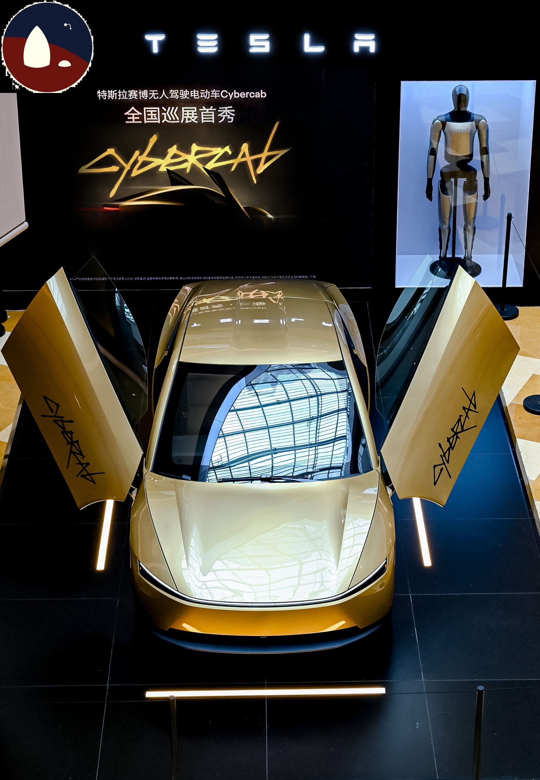 特斯拉的cybercab，
正在全国巡回展出中。
未来已来