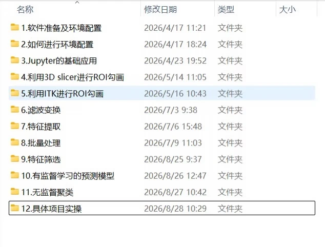 影像组学全流程代码复现课