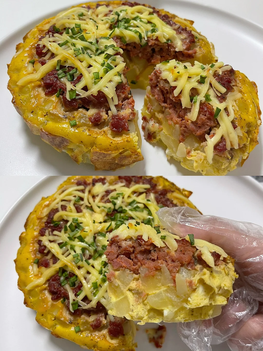 无面粉土豆牛肉厚披萨，过完年好好瘦