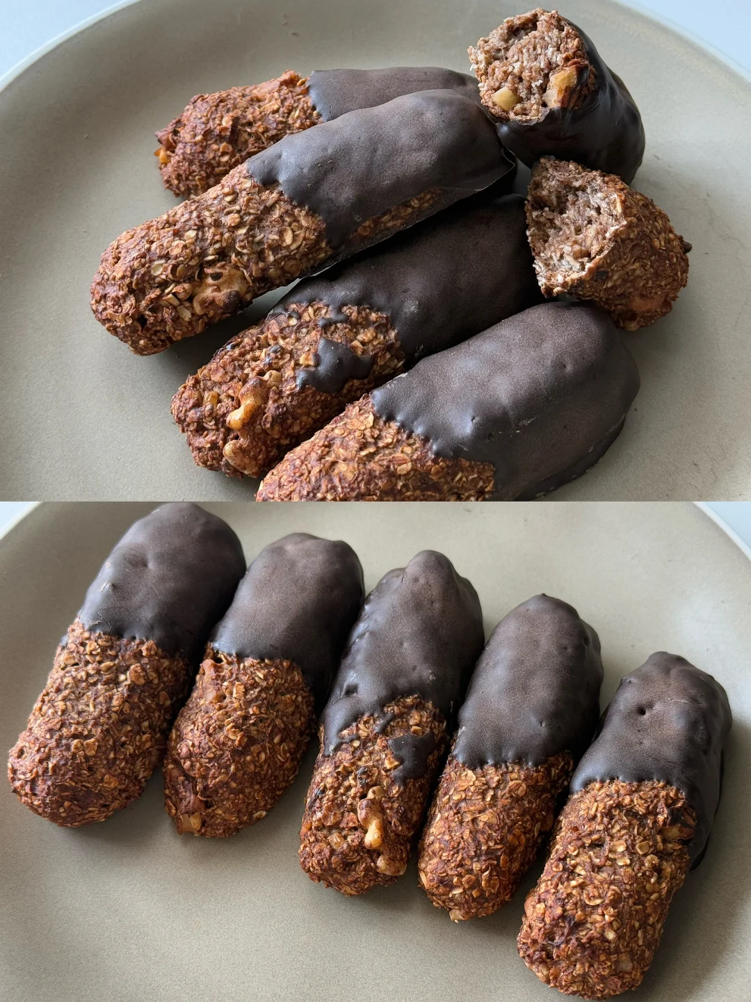 香蕉燕麦核桃能量棒！！真的不要太好吃