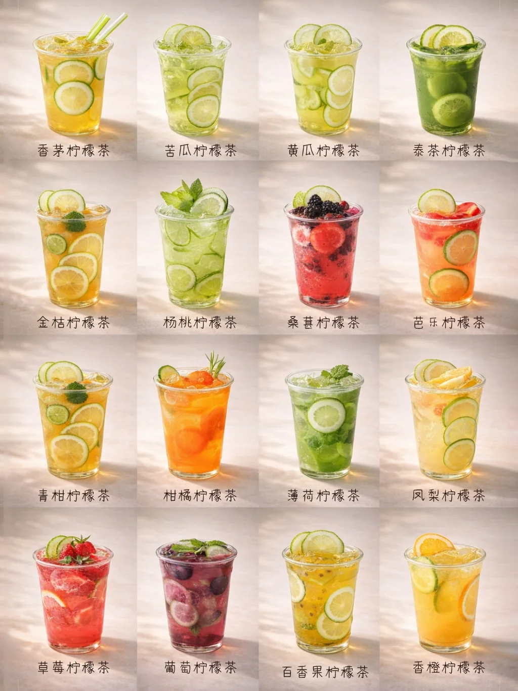 柠檬水果茶配方分享！你点哪杯？