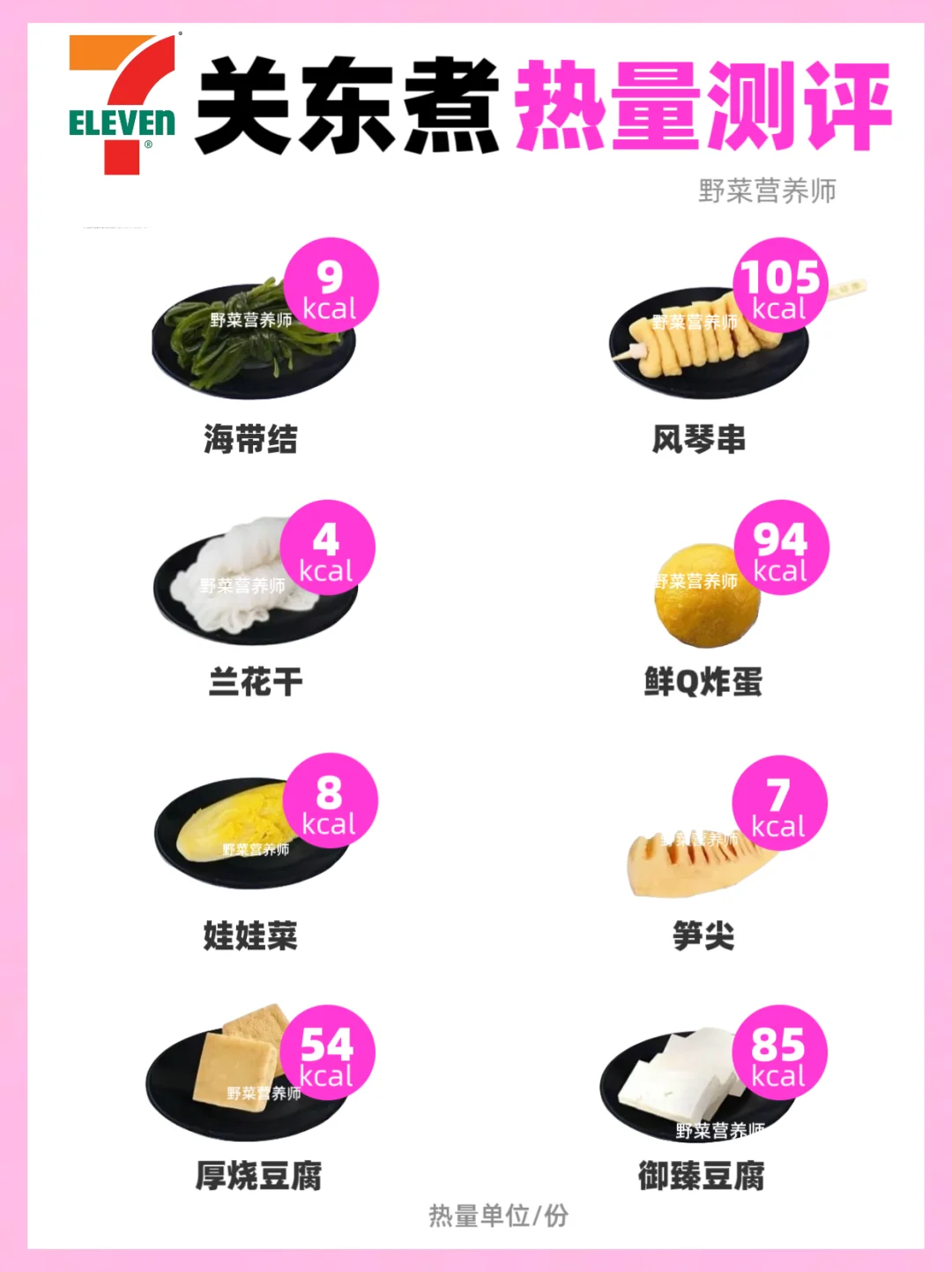 关东煮热量测评🔥附热量、减脂人狂喜‼️