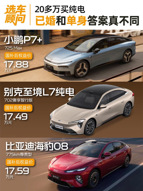 20多万买纯电，已婚和单身答案真不同