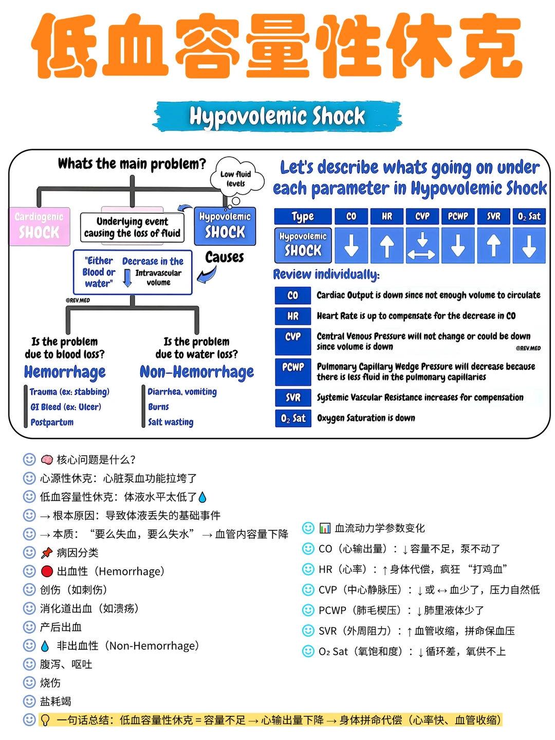 备考RN/低血容量性休克！！学！！单词