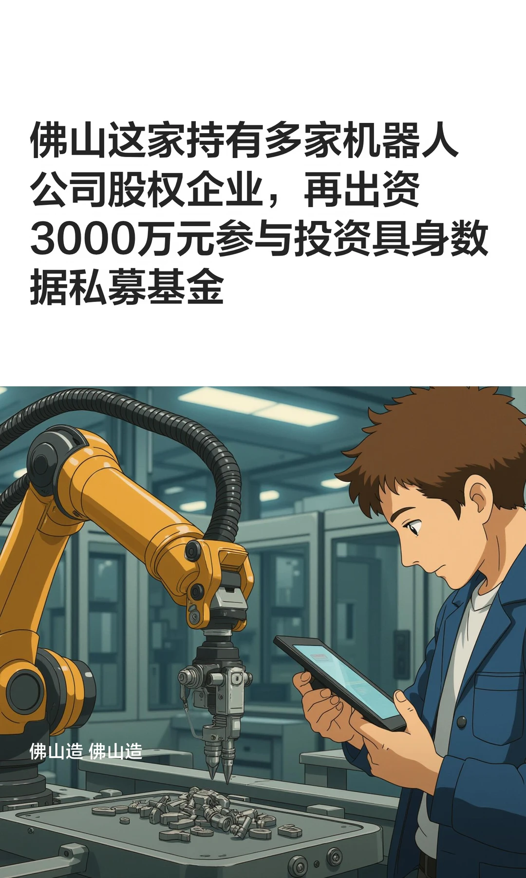 持有多家机器人公司股权的佛山企业有新动作
