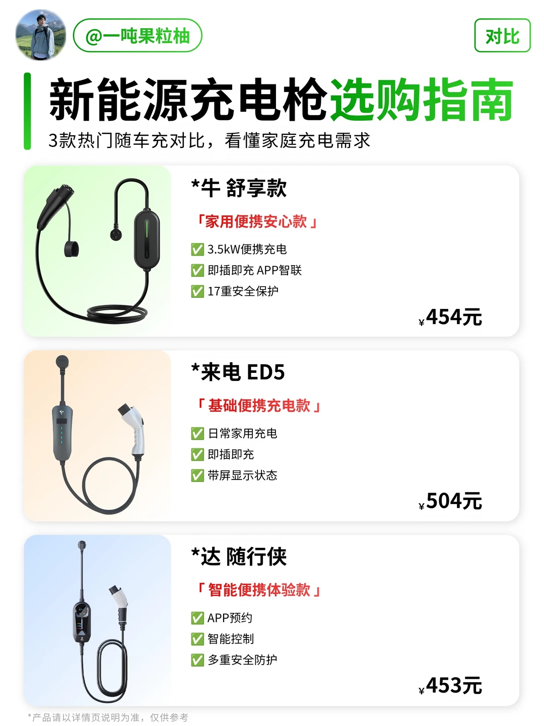 500元左右新能源车充电枪怎么选？
