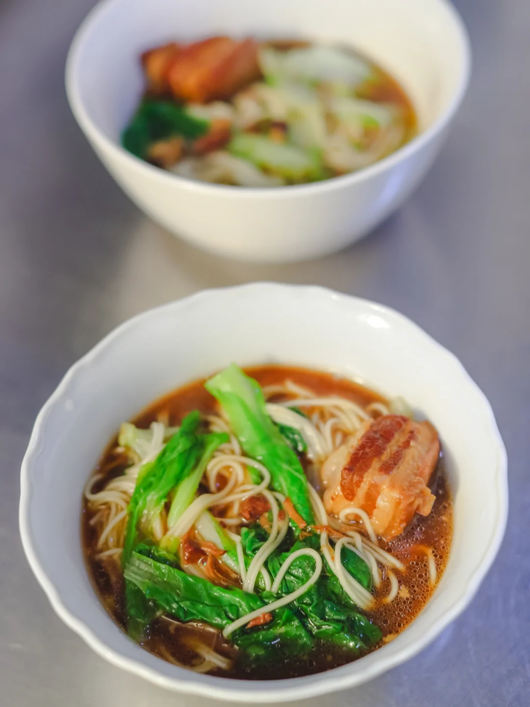 坚持做100种面不重样 (3)红烧肉汤面