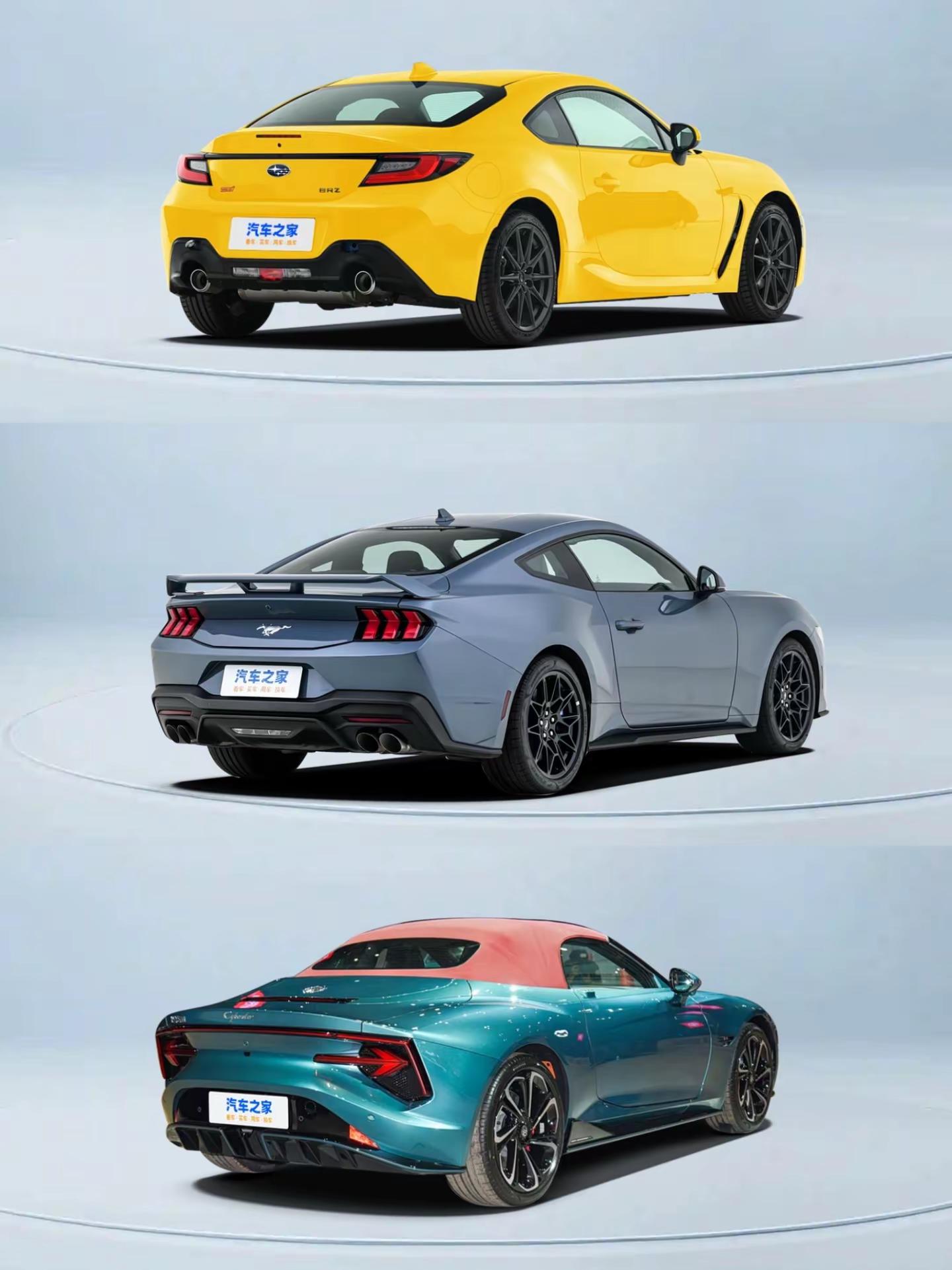 第一辆跑车买什么？斯巴鲁BRZ：平民跑车的守门员。福特Mustang：美式肌肉的最后倔强。（本条dy指2.3T版本）MG Cyberster：电动剪刀门敞篷，噱头拉满，3秒级加速也真猛。斯巴鲁BRZ 福特野马 MGCyberster 年轻人的第一辆性能车