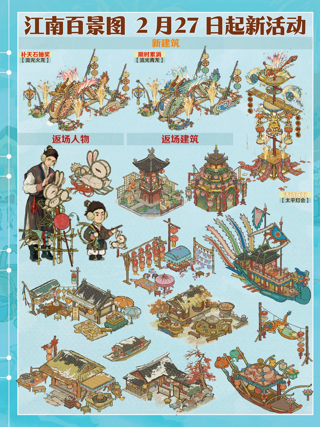 今日起（2月27日）江南百景图活动一览图‼️