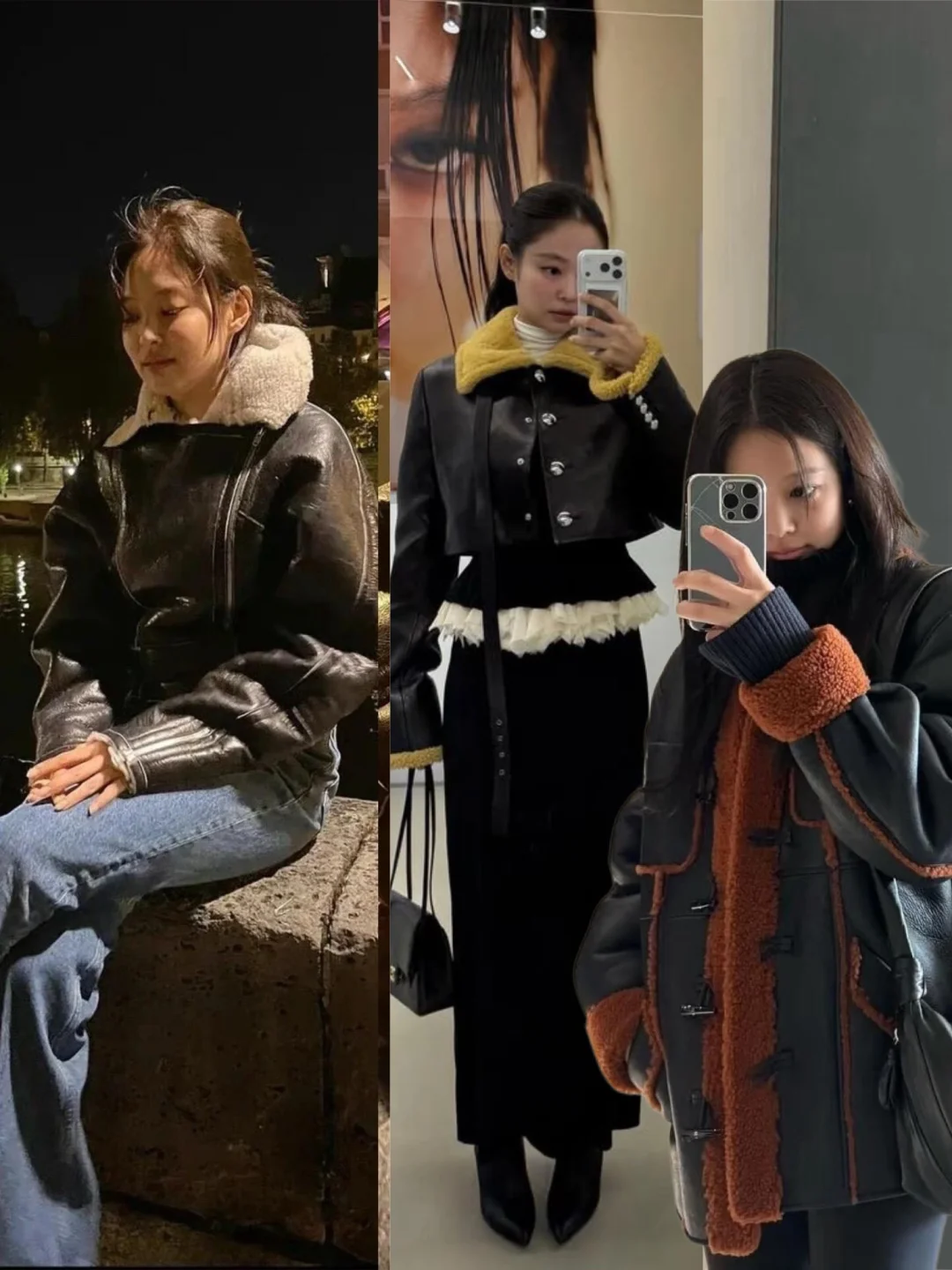 Jennie衣橱里的皮袄子好貌美，每一件都种草