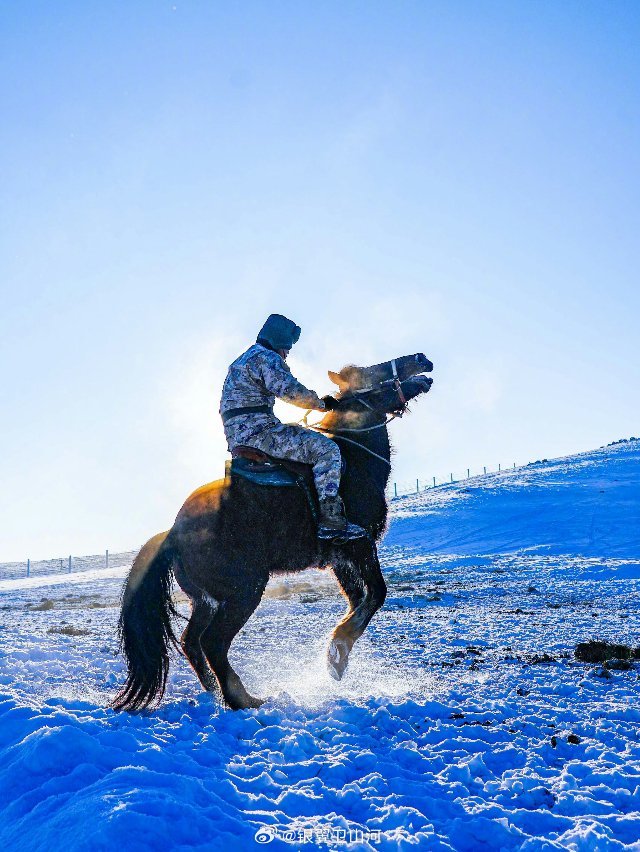 战马嘶鸣旌旗飞扬
骑兵踏遍山河
以忠勇护一方家国安宁
点赞致敬边防军人 ​