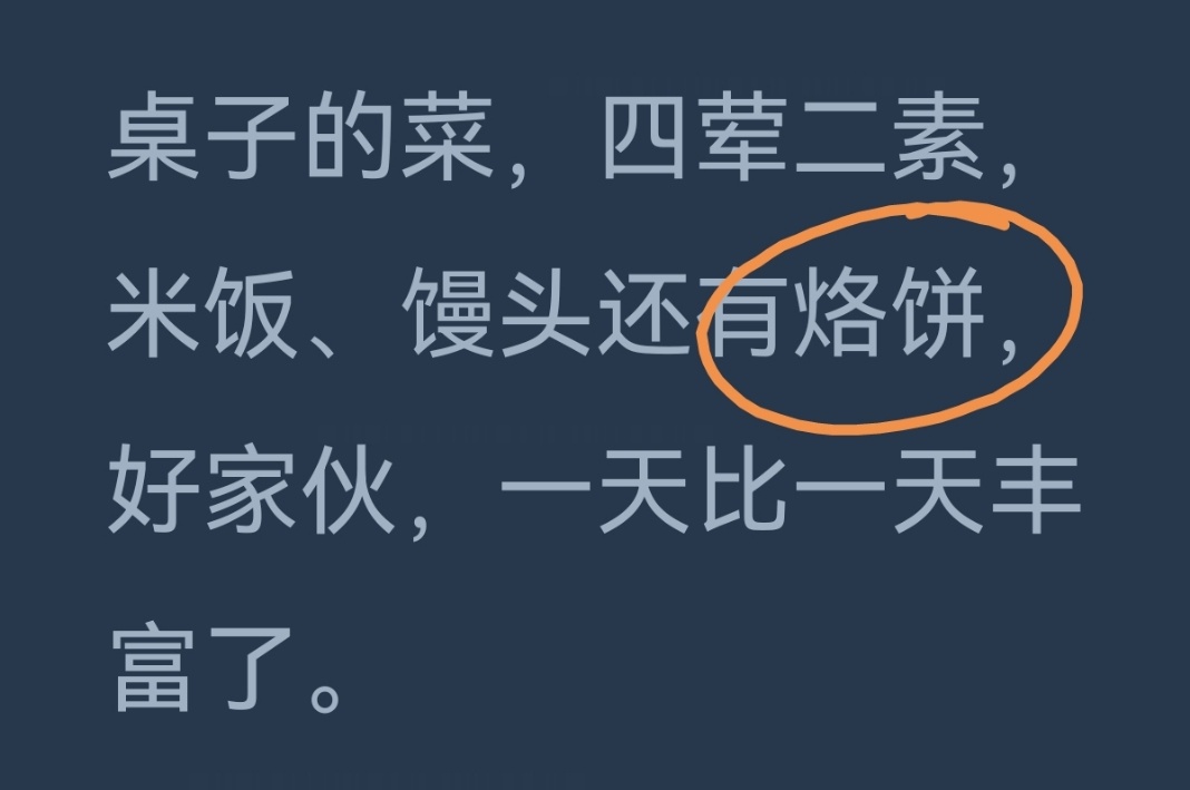 那天写小说，写到了吃饭，突然间想到了韩立，于是就把烙饼加上了[doge...