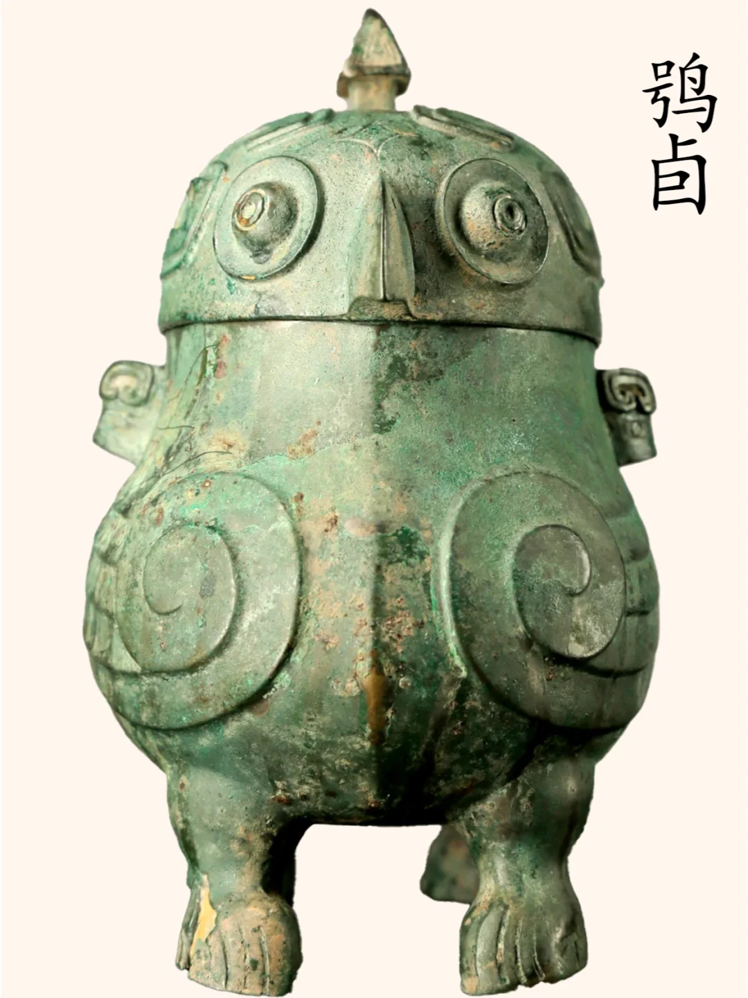 商代晚期青铜鸮卣，山西博物院藏品。
