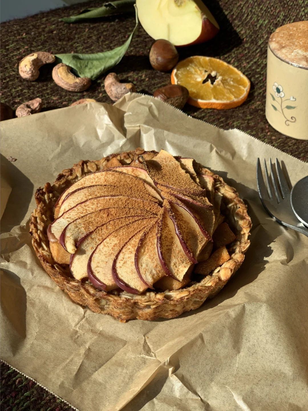 低卡苹果肉桂燕麦派🍎肉桂咋这么好吃❗️