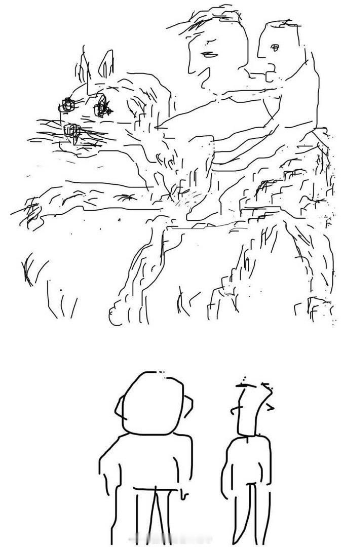 手机手绘画《帅哥图》

（新时代新鲜事）

“自古以来骑虎难下。”
“这是𠆤智能机器虎，你看不出来吗？骑虎不难，下虎也不难，以后难不难，我就不好说了。”
“以后会不会来个智能机器人武松呢？”
“这也不是不可能的。” ​