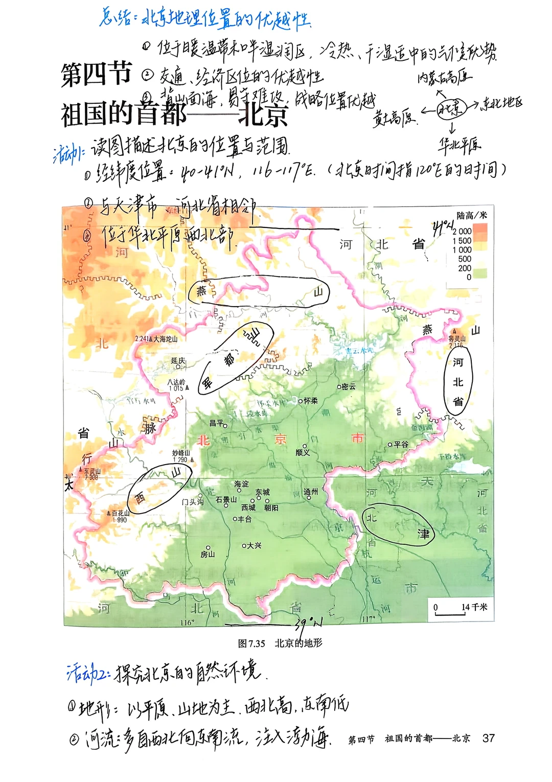 八下地理备课｜7.4 北京