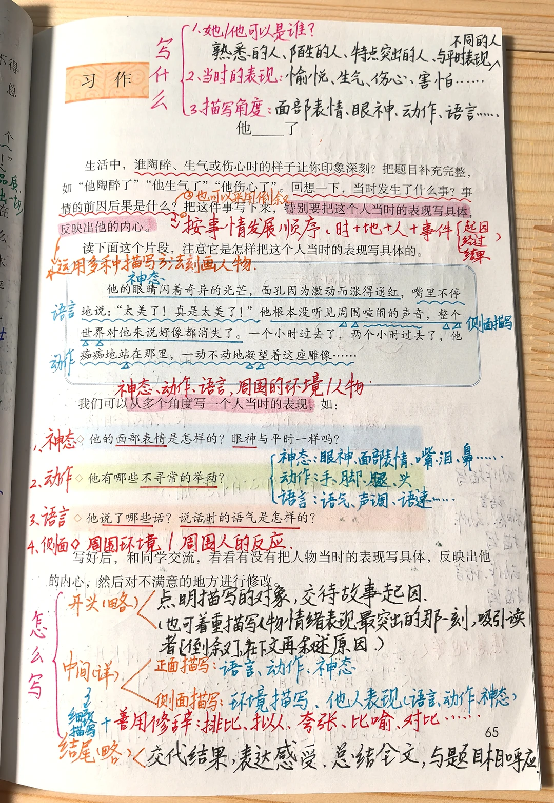 五下语文备课四单元习作《他 了》