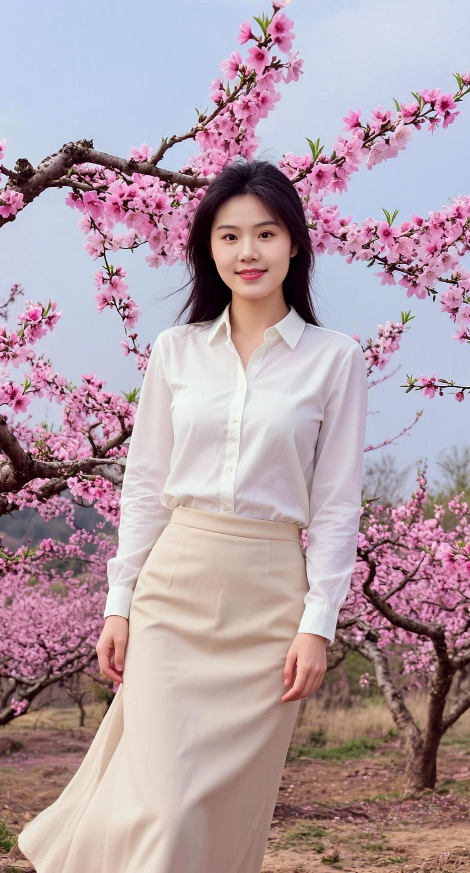 <p>AI桃林优雅写真 随变ai随便玩 桃林下、花开处，一眼沦陷✨ 霸...