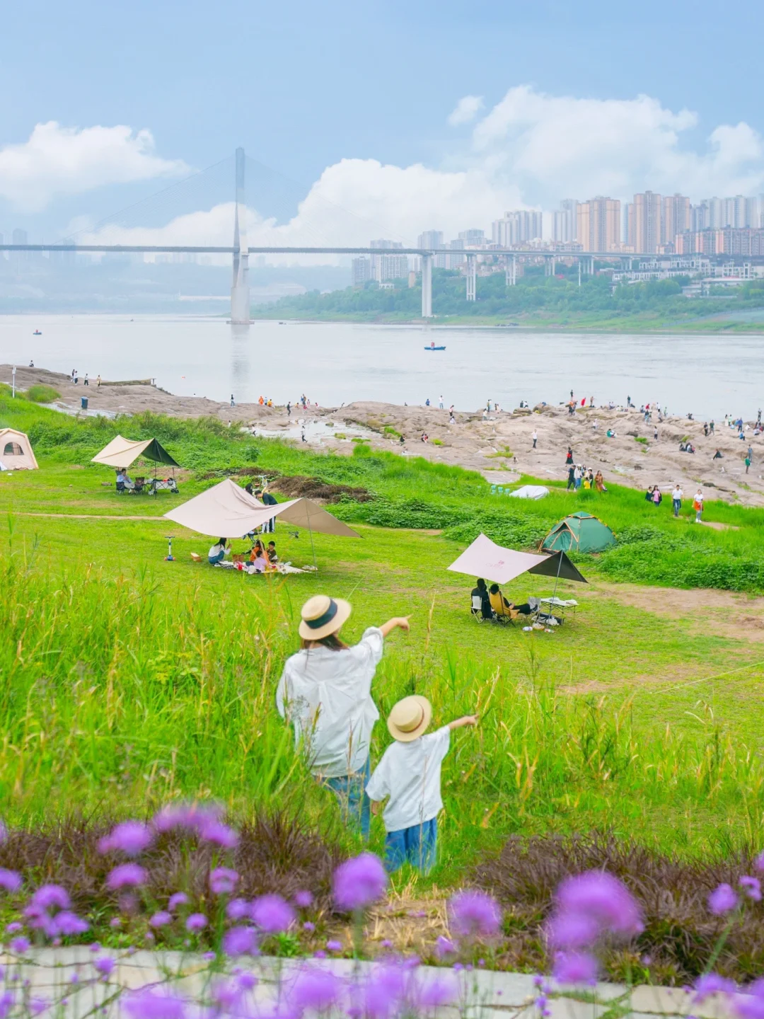 重庆免费露营⛺有花海和骑行道的露营地