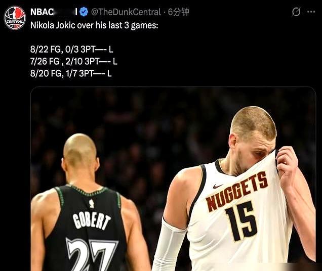 1比3落后，对别人是深渊，对约基奇却是封神剧本。    别急着下结论。...