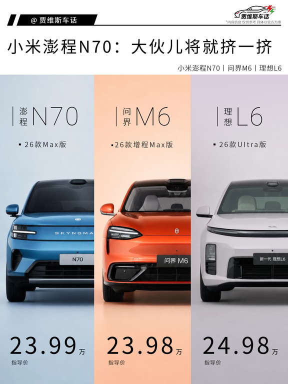 小米澎程N70：不好意思…大伙儿将就挤一挤…