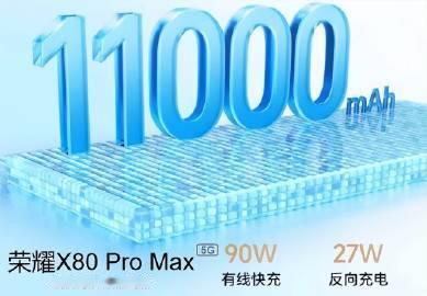谁说中端机只能减配？荣耀X80 Pro Max来了！11000mAh超...
