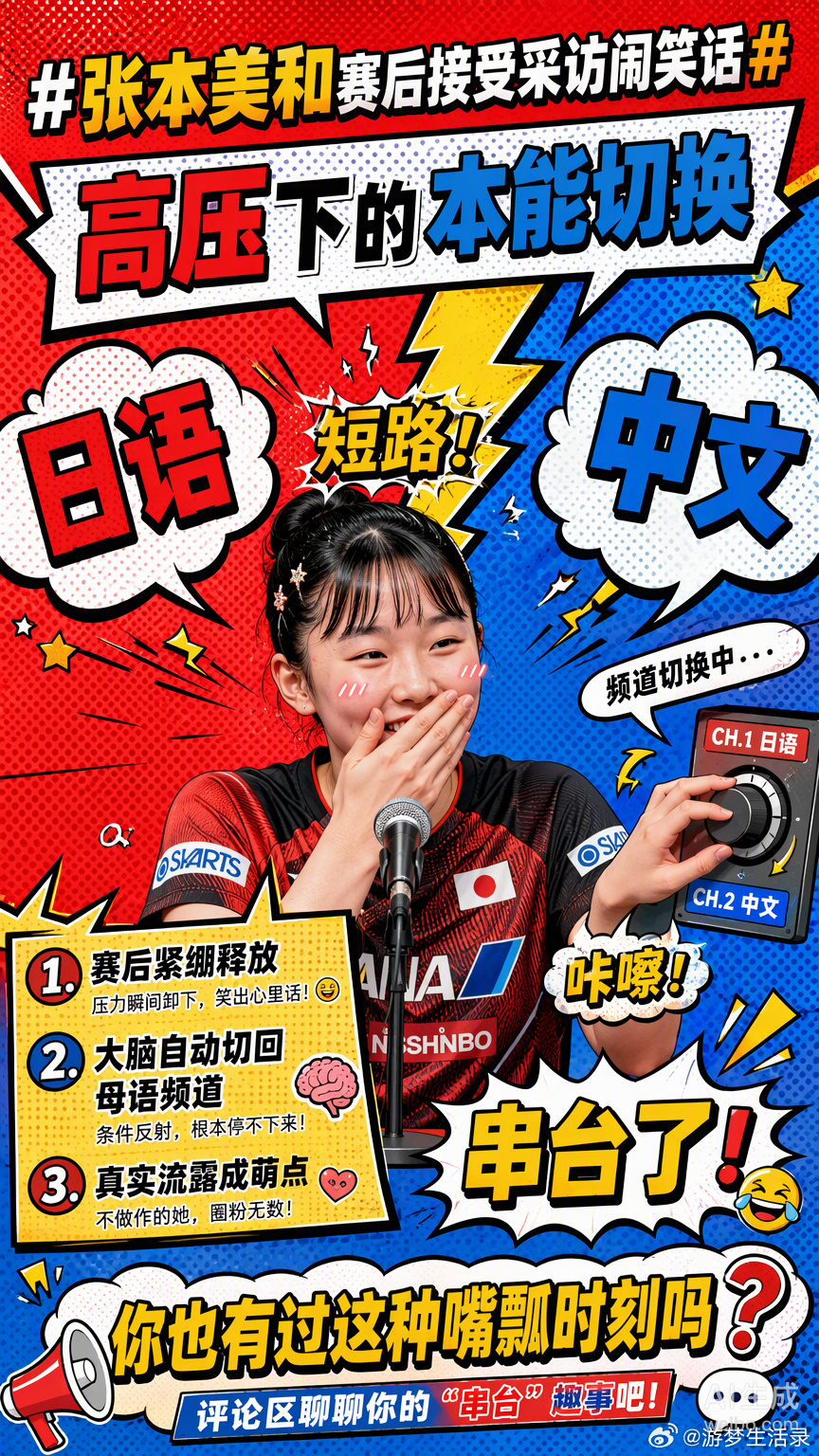 ——在高压环境下，什么才是那个最稳的“底座”？ 张本美和赛后接受采访闹笑话 ​​​