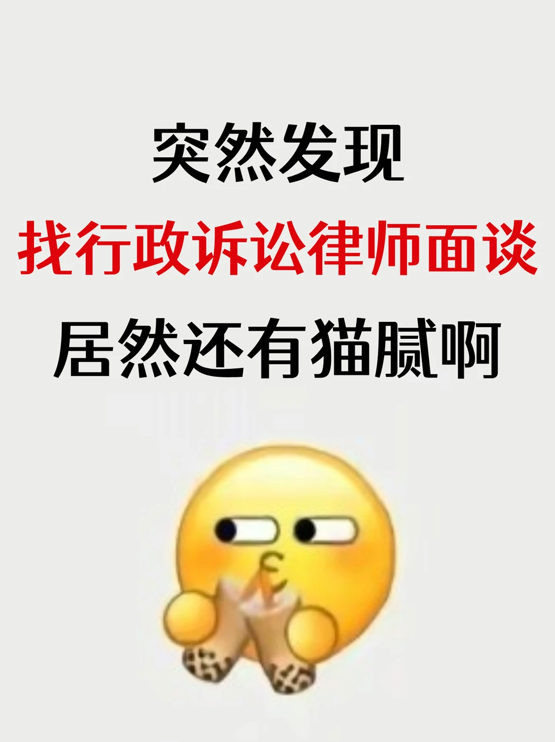 突然发现，找行政诉讼律师面谈，还有猫腻啊