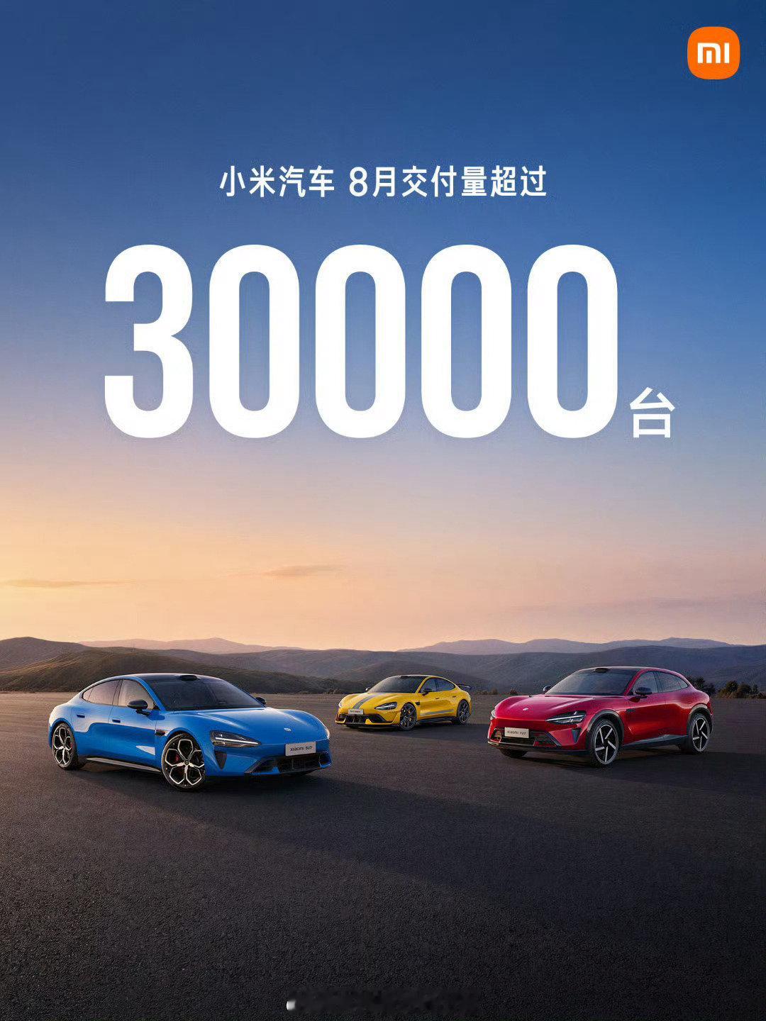 #雷军回应小米汽车8月交付量#
继续超3万台。
澎程上市，那交付量能不能翻倍？ 体验过的KOL说20-40万通杀的，我感觉起售价能到18万，订单会很不错。 ​
