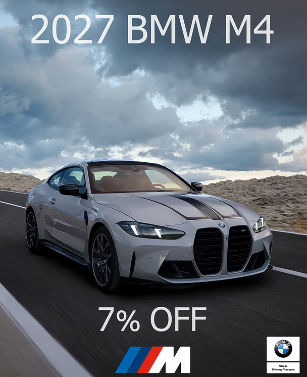 2027 BMW M4 7-8% OFF