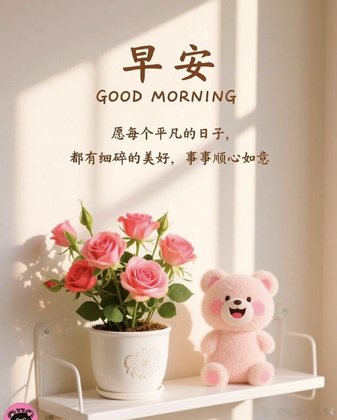 #早安[超话]#清晨的第一缕光，是宇宙写给你的早安信：别担心，一切都会好起来的。今天有惊喜，有温柔，有刚刚好的运气。早安，请保持微笑签收！#早上好# ​