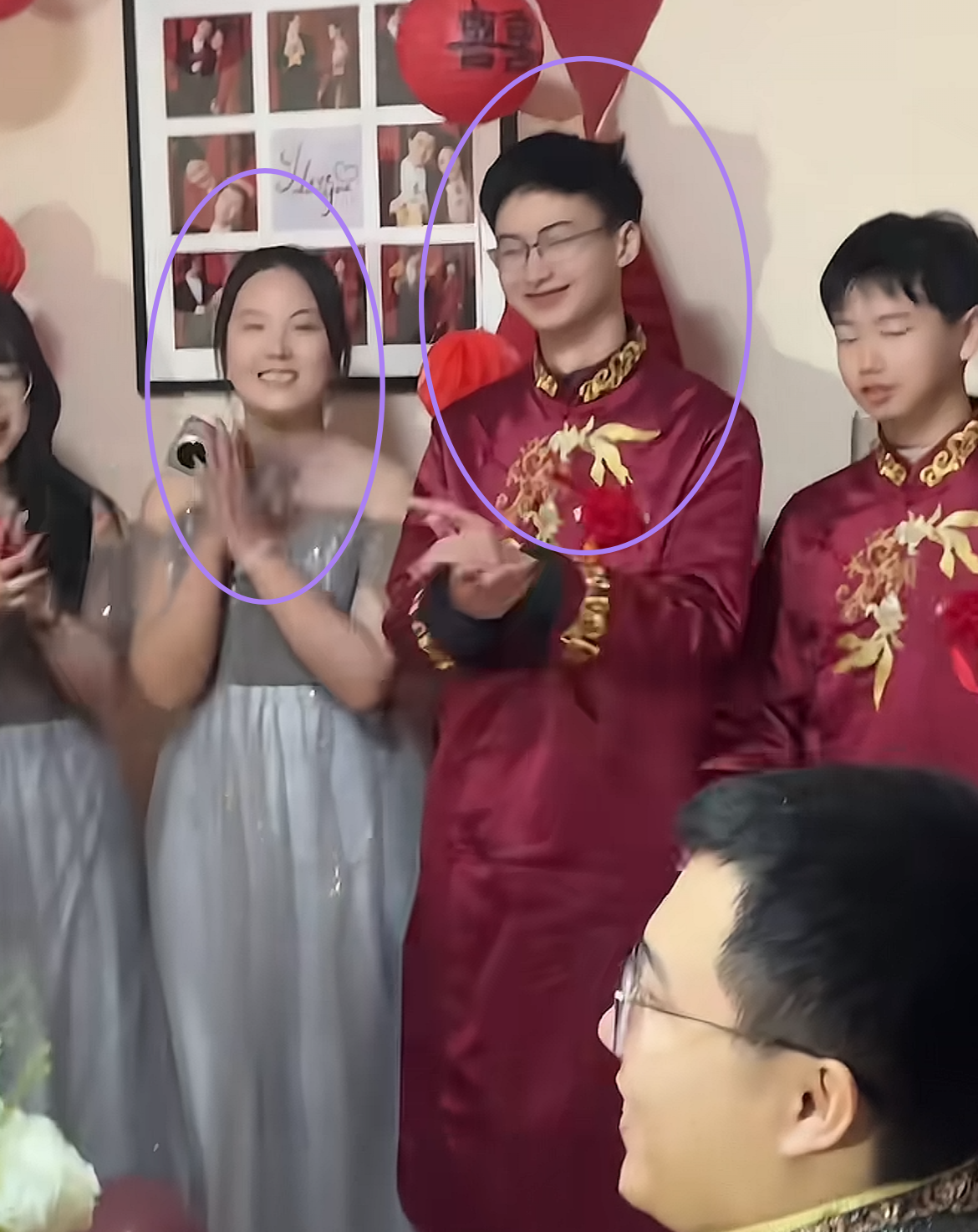 庞众望用实际行动辟谣，并没有和女友小雨分手
两人同时担任博士好友的伴郎伴娘，细节