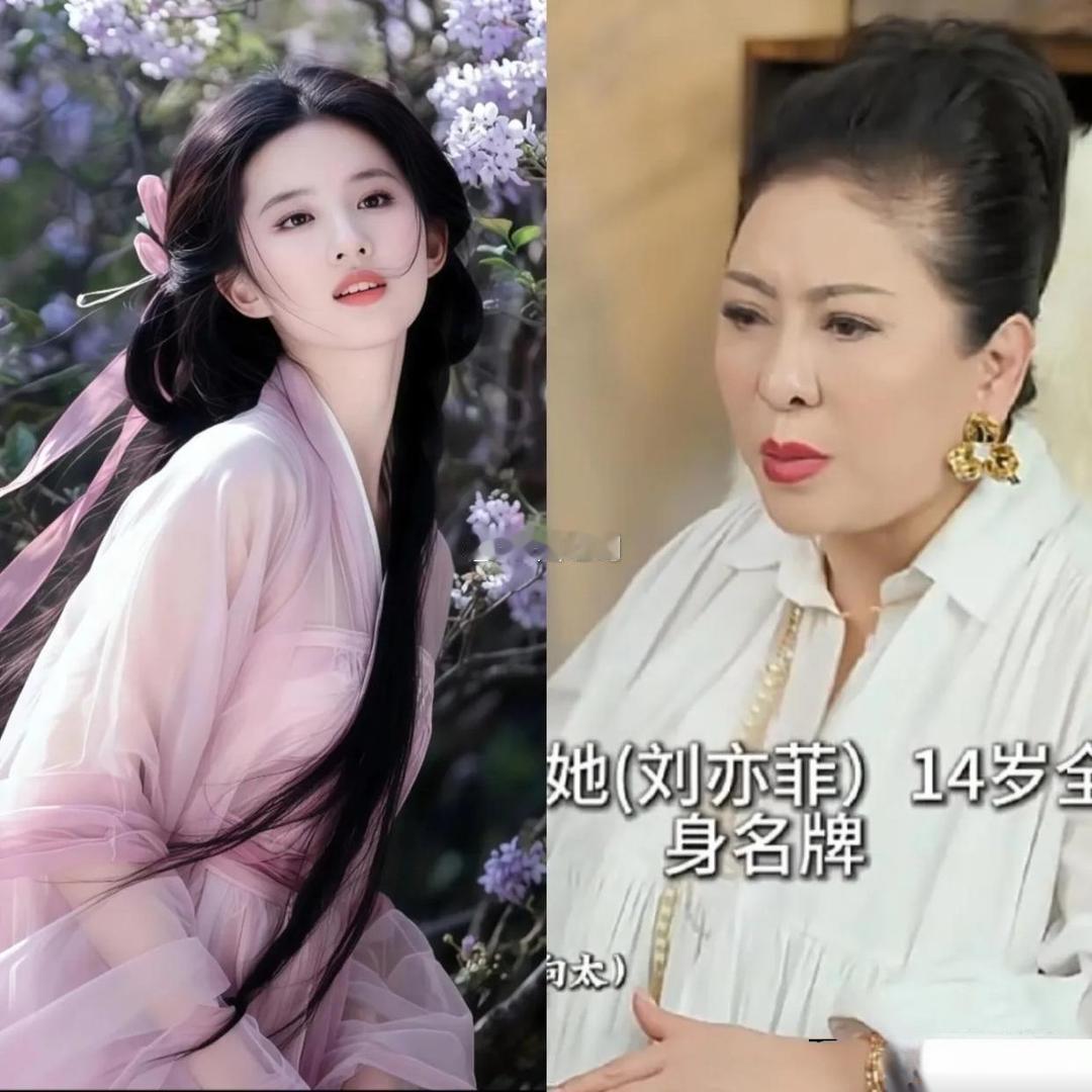 向大在节目里说：“刘亦菲在14岁的时候，就被她妈妈带来见我了！但我当时没有签她，因为她浑身名牌，张口就是姨我要你把某某化妆师叫来给我化妆，我要去某某造型师那边弄头发，一个小女孩说这样话，我听了害怕，所以不敢签她！” 
谁能想到，20多年过去了，当年不被向太看好的 
刘亦菲，几十年如一日都 ​