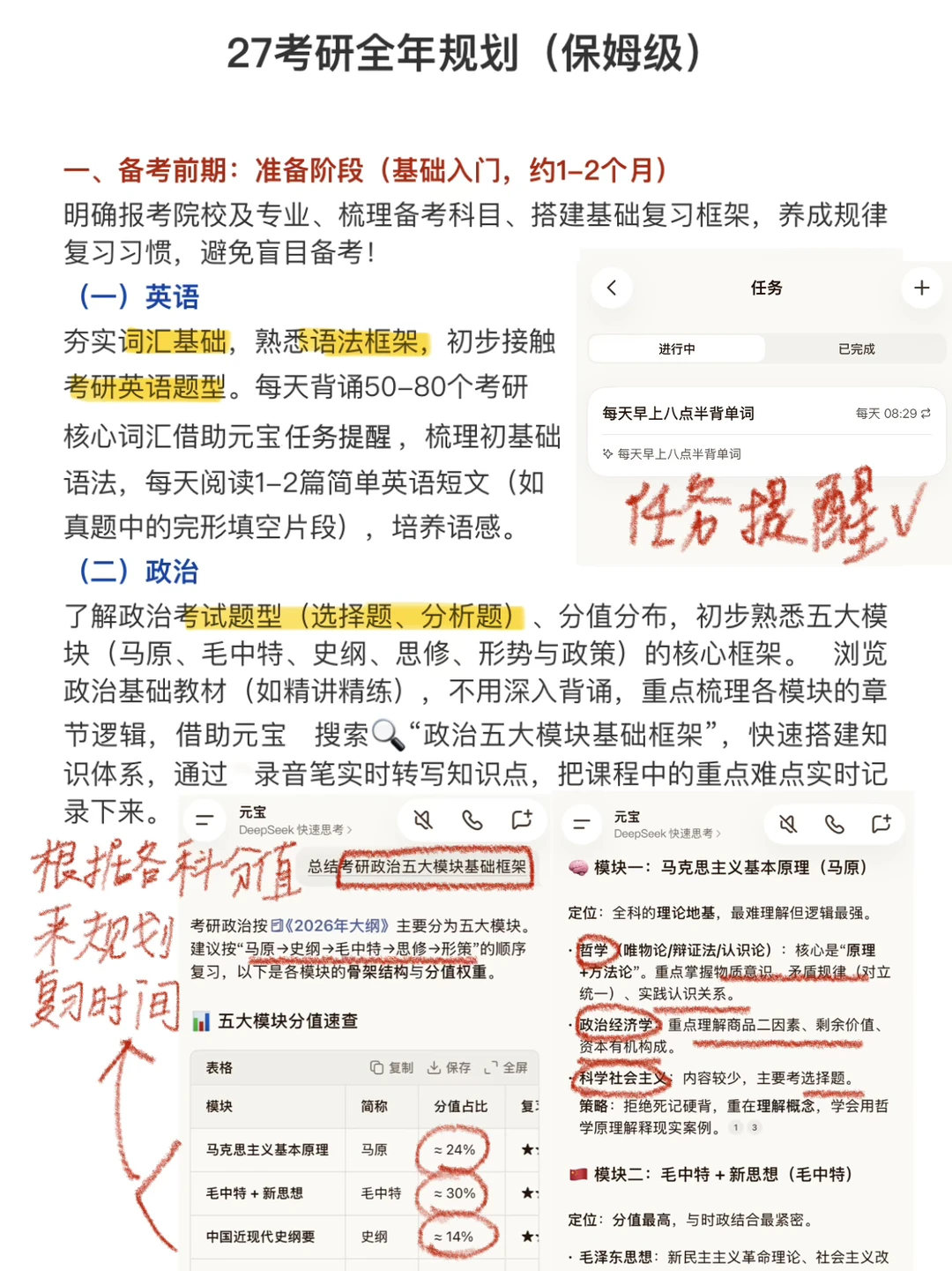 假如你从四月份开始考研（27考研全年规划）