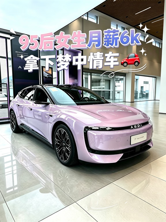 95后女生月薪6k✨喜提奥迪E5，努力终有归宿