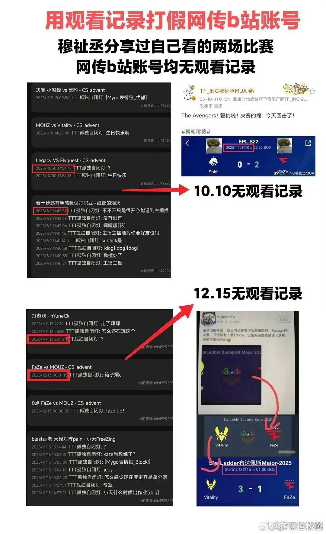 #时代峰峻辟谣穆祉丞浏览记录# 网传相关浏览记录公司辟谣，属于虚假信息。穆祉丞清清白白，别想用换头造假来泼脏水[流汗] ​