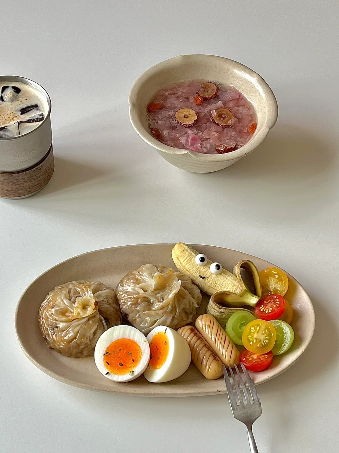 ☀️中式早餐🥢纸皮烧麦&玫瑰银耳红枣羹😋 今