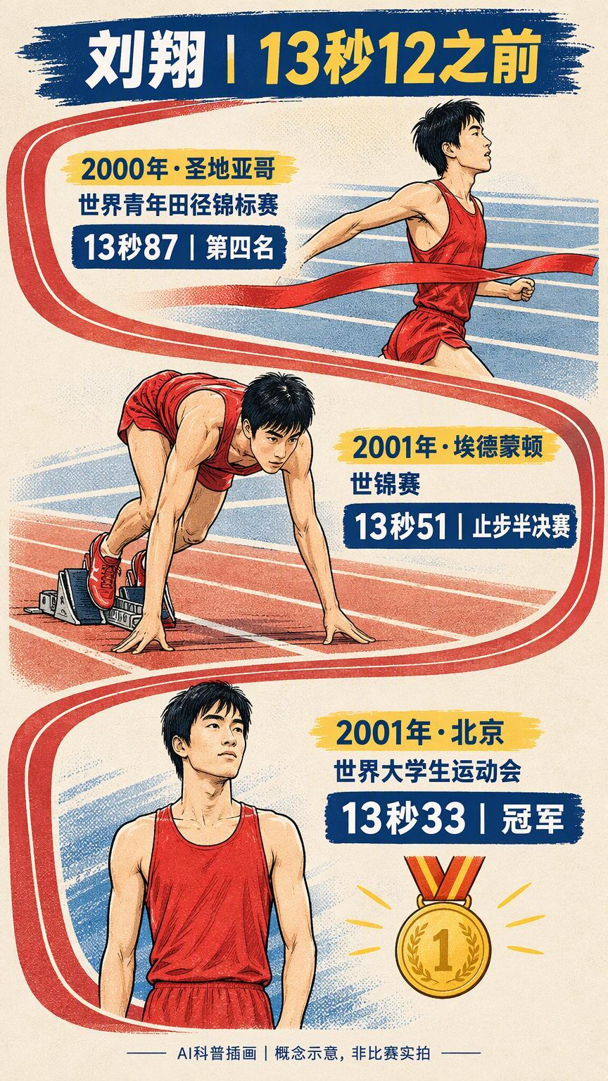 只能参加B组，刘翔为何在洛桑跑出了13秒12？

#刘翔在洛桑B组跑出世界青年纪录#

来到洛桑，19岁的刘翔连名将云集的A组都没进，只能参加B组。可就是在这场不那么受关注的比赛里，他跑出13秒12，刷新当时男子110米栏世界青年纪录，也打破了当时的亚洲纪录。

这次突破并非从一连串冠军中自然长出来。200 ​