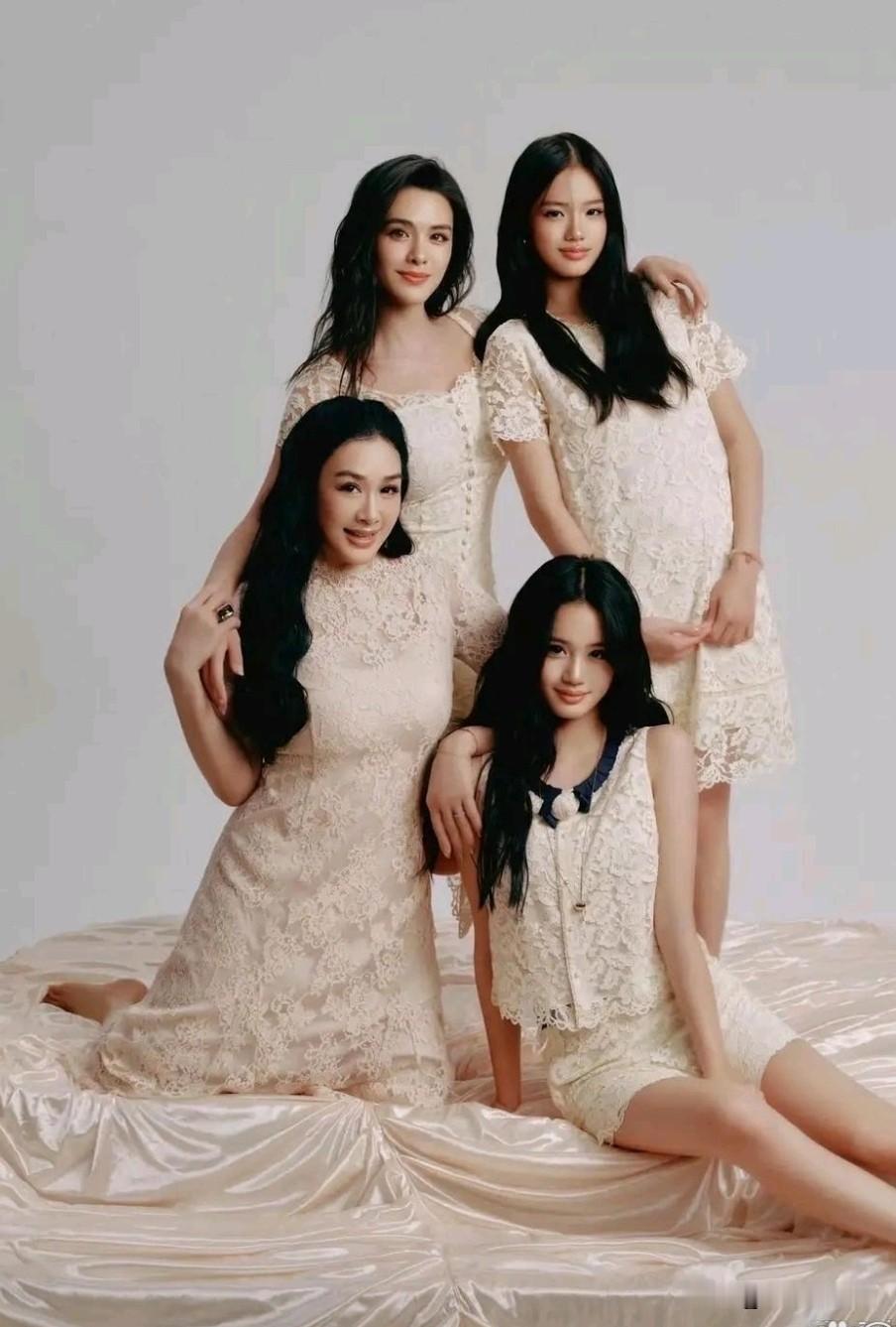 钟丽缇母女四人杂志大片惊艳全场，四朵金花各绽独特魅力！