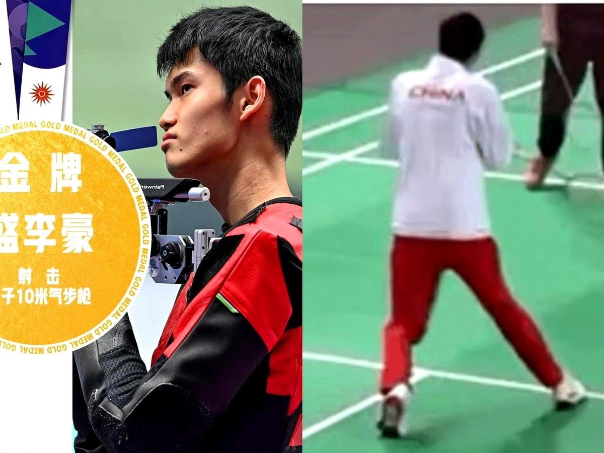 盛李豪在亚运会上揽下了两块射击金牌。
结果现在最替他着急的不是射击队，而是看似毫无交集的羽毛球队。
这个训练两个月就拿到全国冠军的干饭哥，打球的计划只能暂时搁置。
这事儿说穿了，就是老天爷的偏心眼。
端起枪，他是那个出道至今只要听到名字就是在拿冠军的天才中的天才。
这天赋强悍到什么地步？真不是苦哈哈
